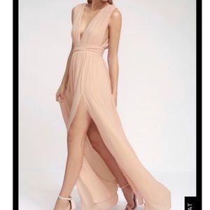 Lulu’s Heavenly Hues Blush Maxi Dress - Size S